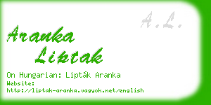 aranka liptak business card