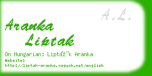 aranka liptak business card